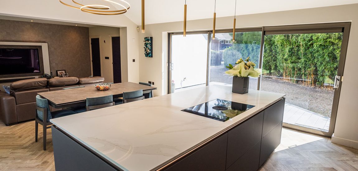 Stunning Contemporary Kitchen for a Cheshire Home-Stuart Frazer SieMatic-Kitchen Island Detail